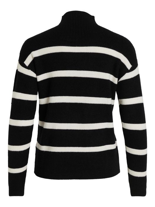 Vila VILA Streifen Strickpullover VIRIL – Schwarz, Bild 7