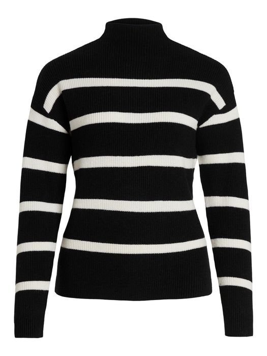 Vila VILA Streifen Strickpullover VIRIL – Schwarz, Bild 6