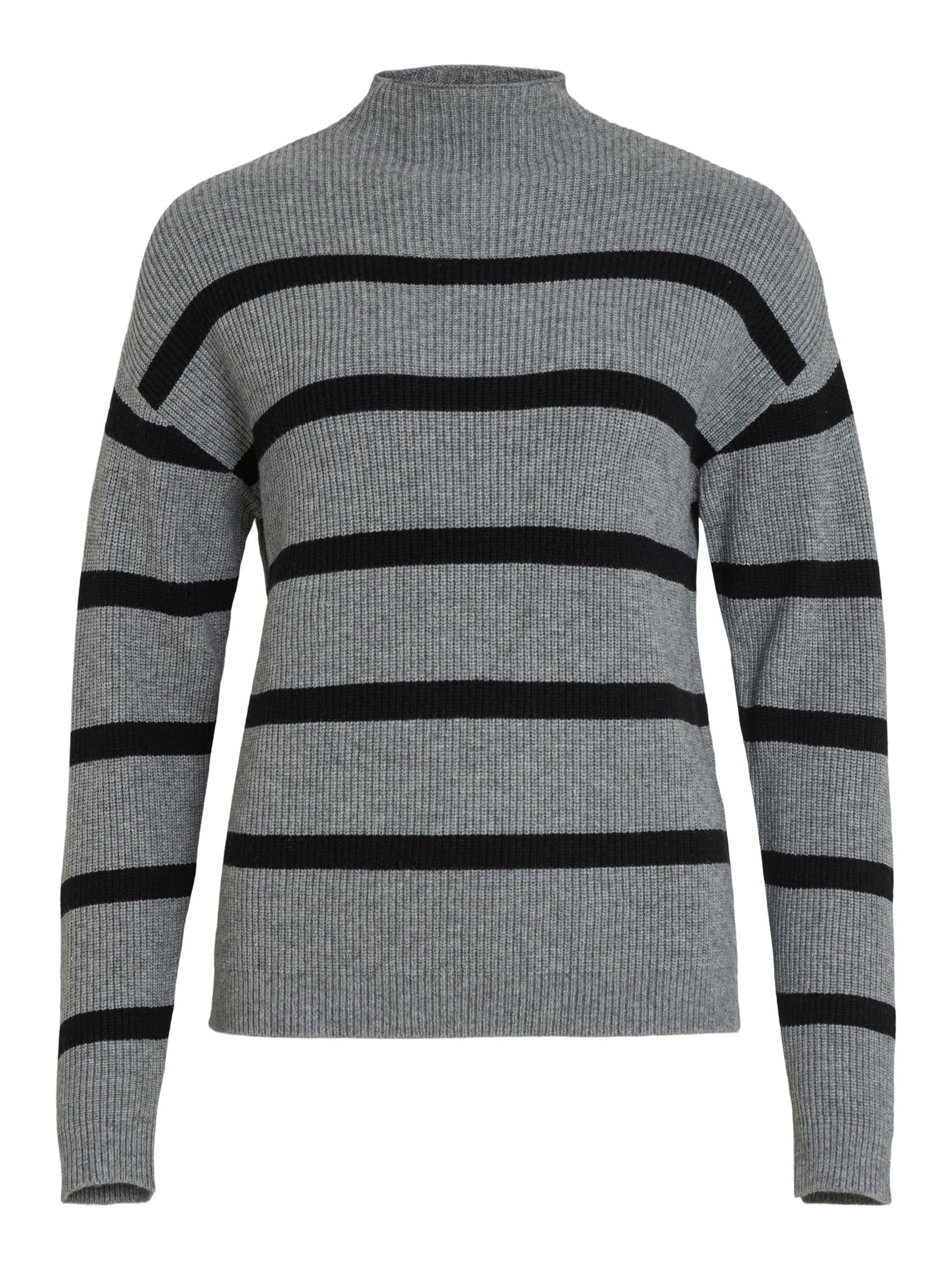 Vila VILA Streifen Strickpullover VIRIL – Grau, Bild 1