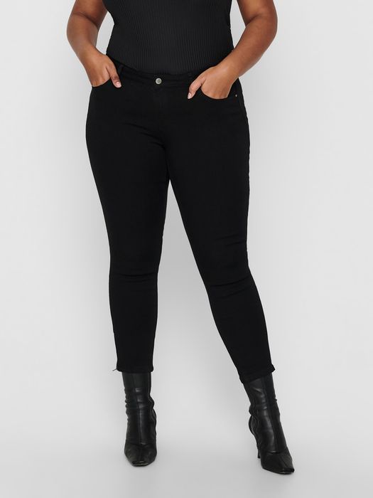 Skinny Jeans Dehnbare Denim Hose Plus Size CARKARLA, Farbe: Schwarz