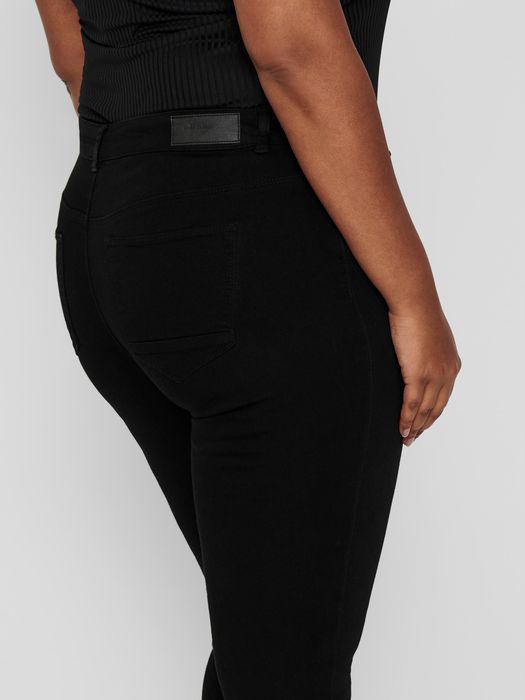 Only Carmakoma Skinny Jeans Dehnbare Denim Hose Plus Size CARKARLA – Schwarz, Bild 7