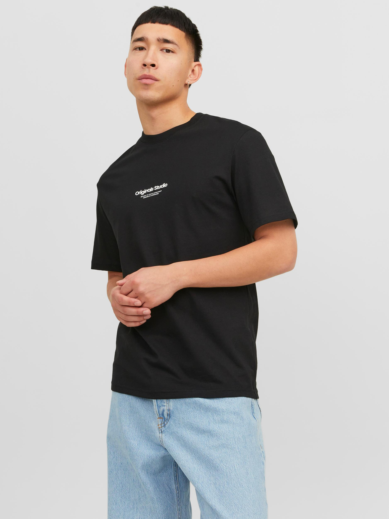 Jack & Jones JACK & JONES 2-er Set T-Shirt Logo Print JORVESTERBRO – Schwarz-Beige, Bild 2