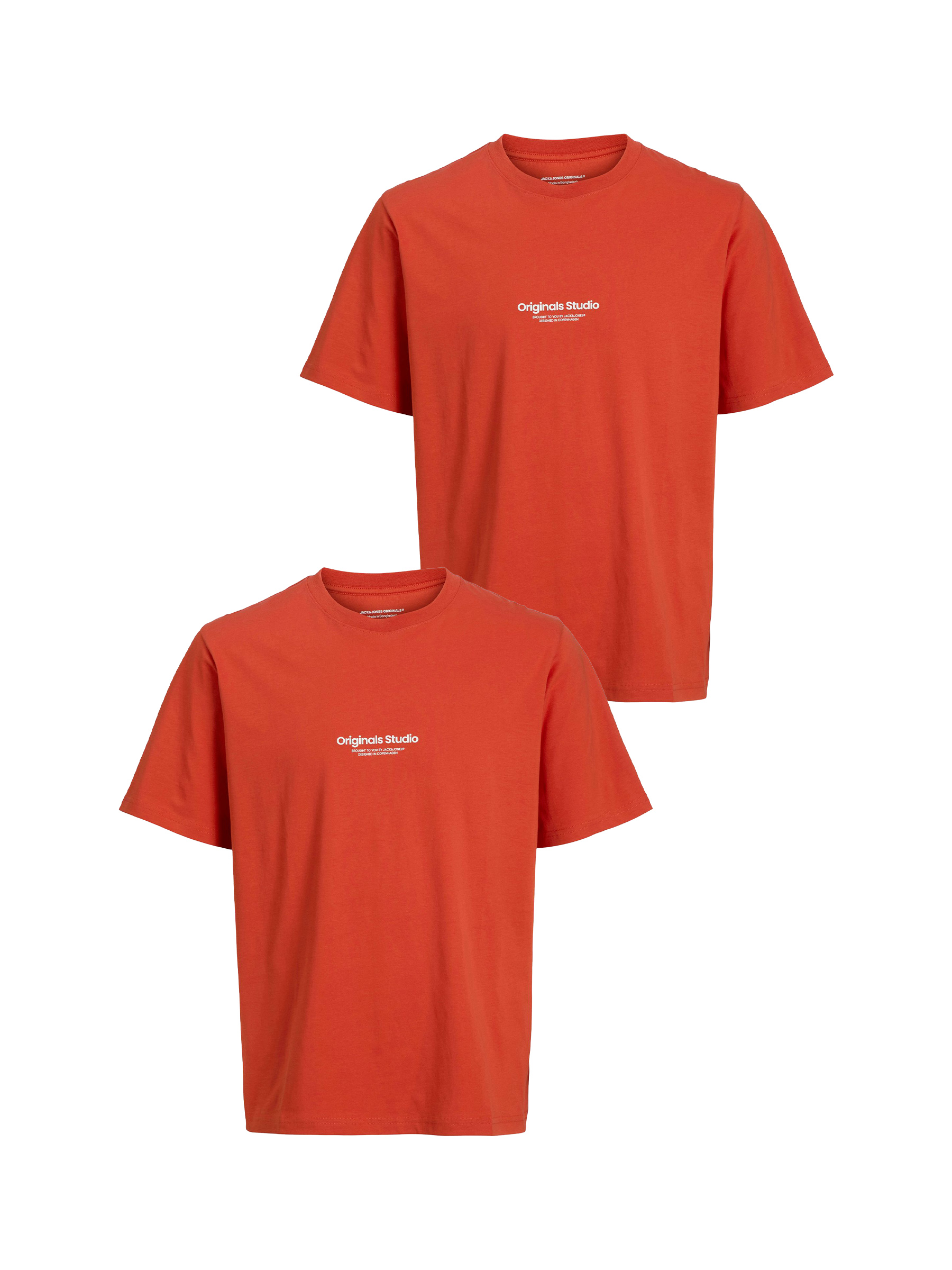 Jack & Jones JACK & JONES 2-er Set T-Shirt Logo Print JORVESTERBRO – Rot, Bild 1