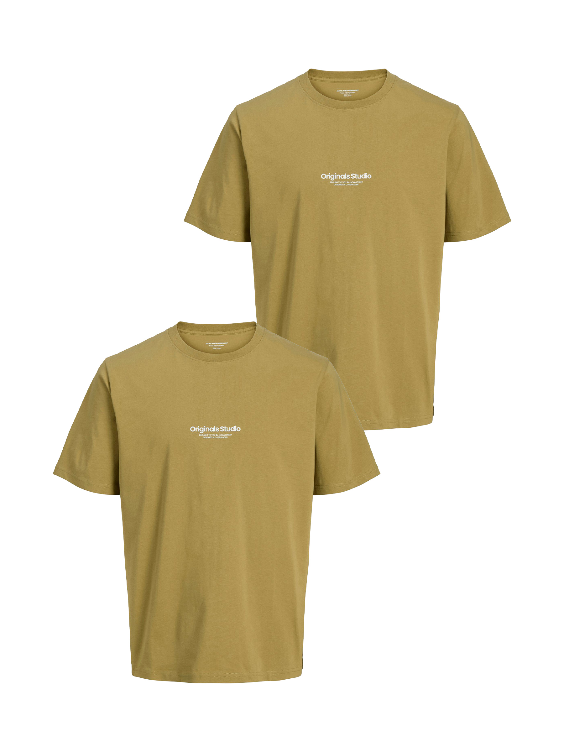 Jack & Jones JACK & JONES 2-er Set T-Shirt Logo Print JORVESTERBRO – Senf, Bild 1