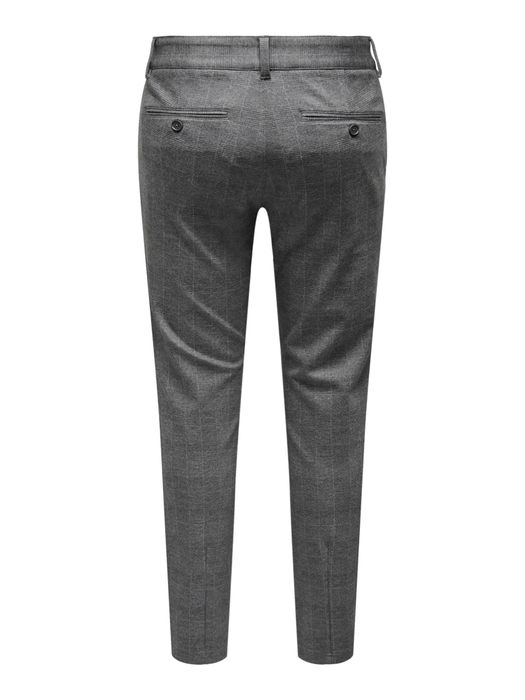 Only & Sons ONLY & SONS Elegante Chino Stoffhose Kariert – Grau, Bild 7