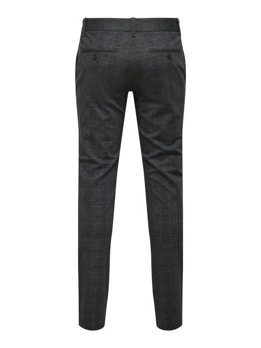 Only & Sons ONLY & SONS Elegante Chino Stoffhose Kariert – Schwarz, Bild 5