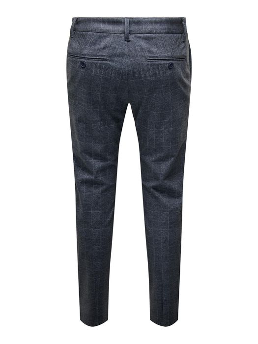 Only & Sons ONLY & SONS Elegante Chino Stoffhose Kariert – Blau, Bild 6