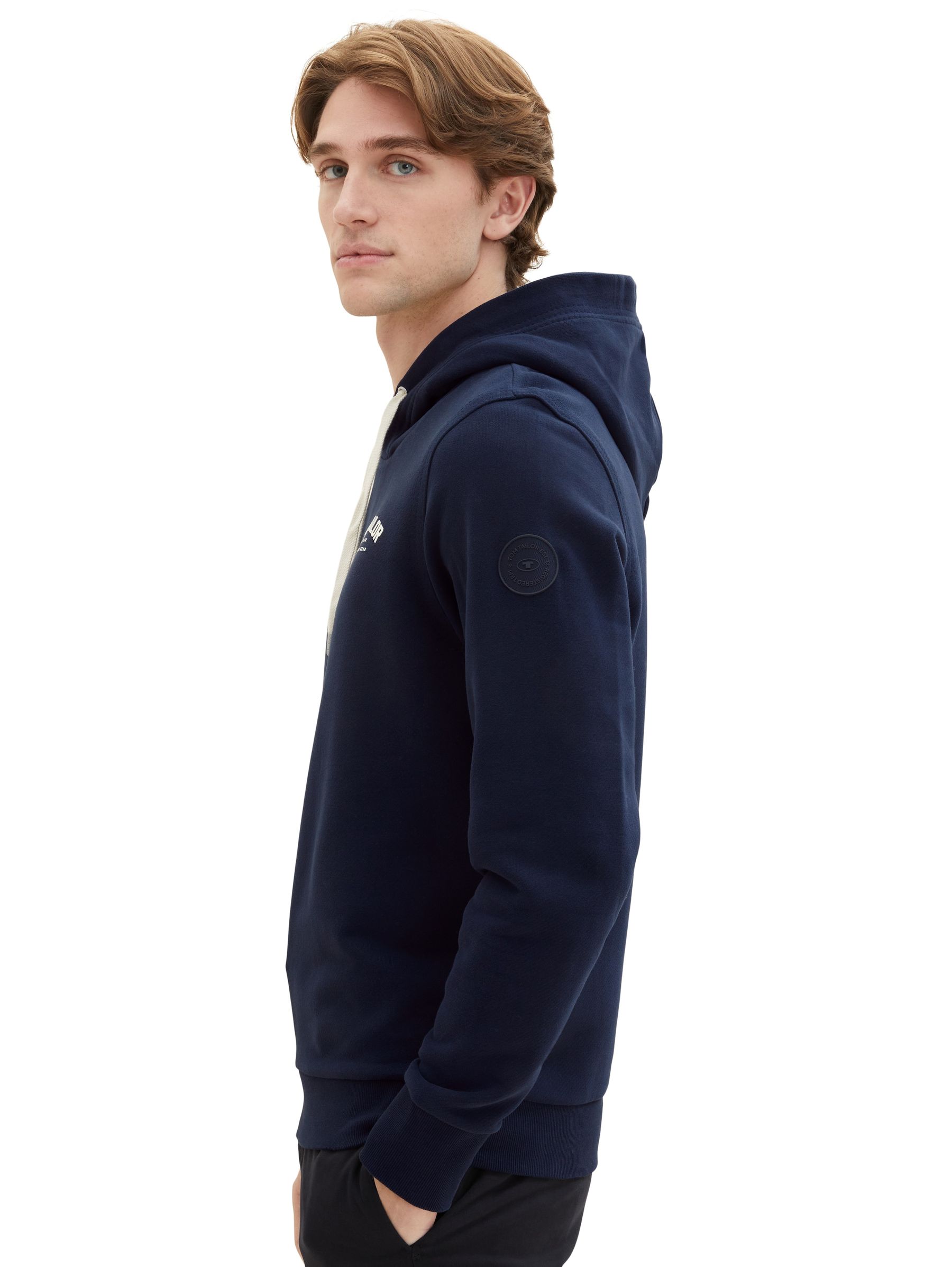 Tom-Tailor_307_10668_1037751_3.jpg Hoodie aus Baumwolle mit Label Print