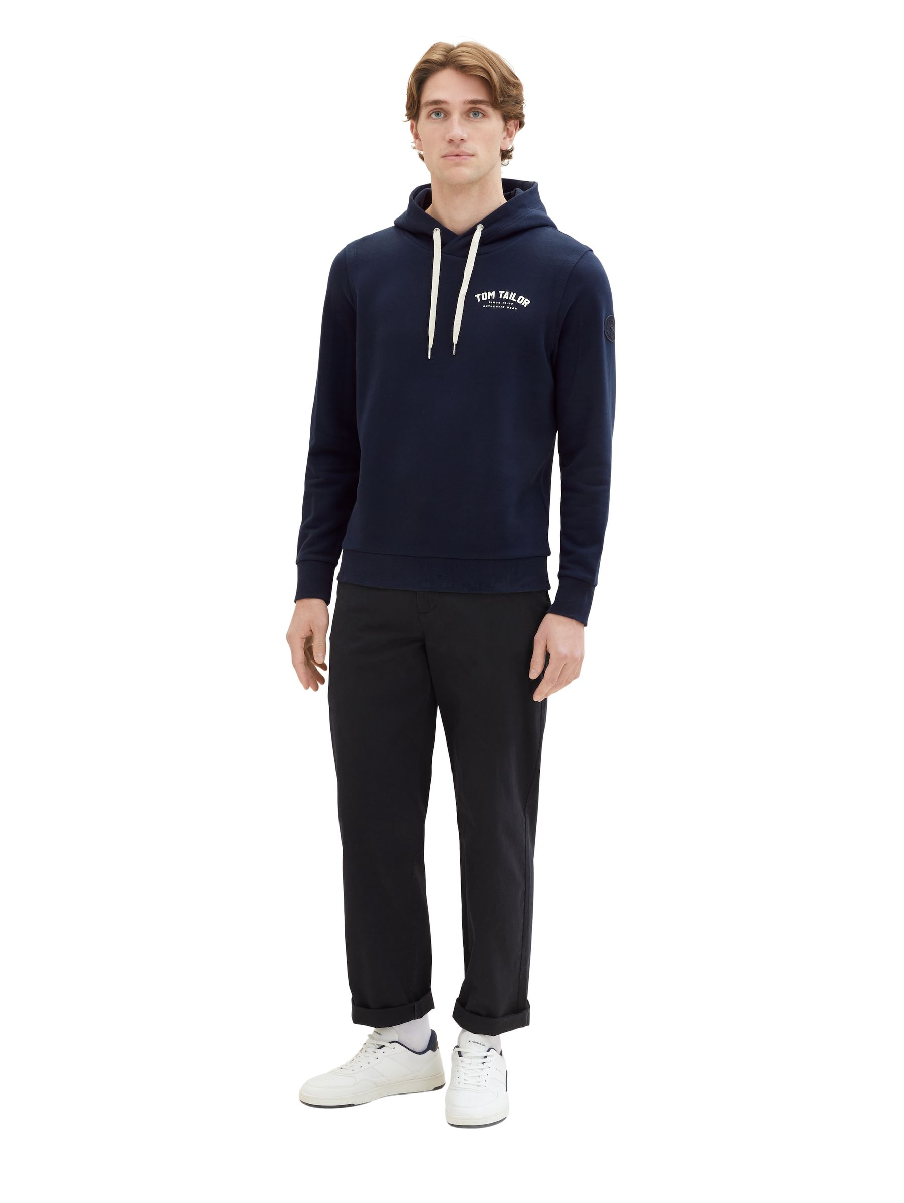 Tom-Tailor_307_10668_1037751_4.jpg Hoodie aus Baumwolle mit Label Print