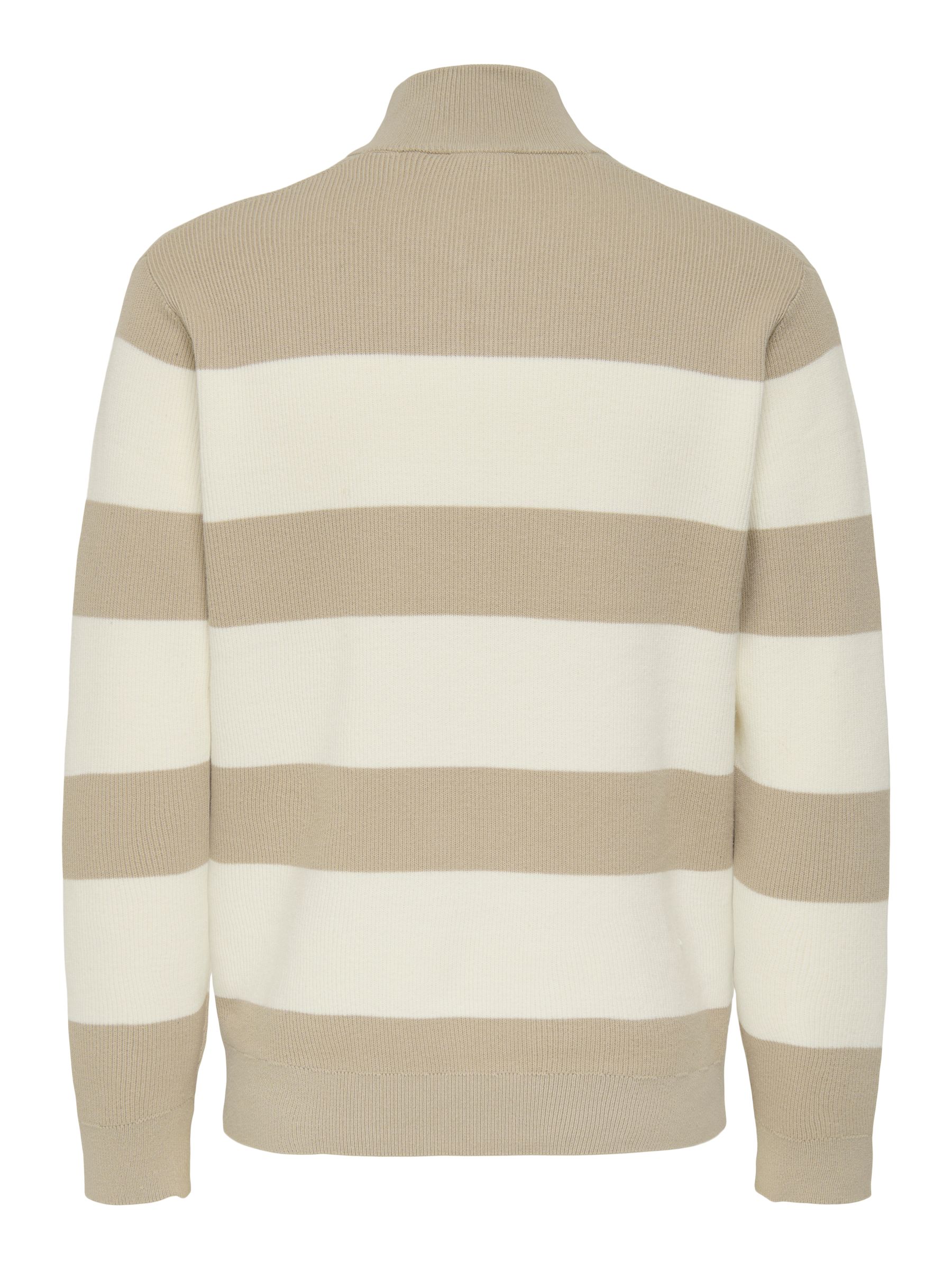 22023210_4826121_2.jpg Feiner Strickpullover mit Reißverschluss Rundkragen