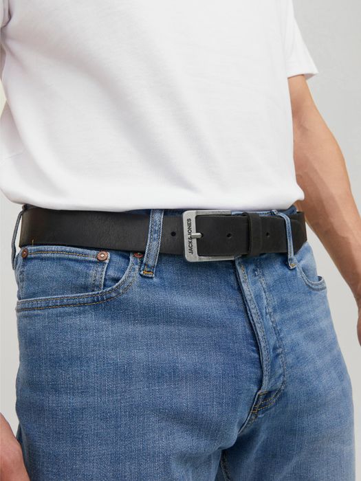 Jack & Jones JACK & JONES Echtleder Gürtel JACROCK – Schwarz, Bild 4