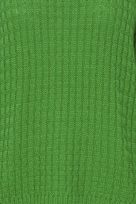 b.young Gerippter Pullover Grobstrick Sweater mit Abgesetzten, Farbe: Grün