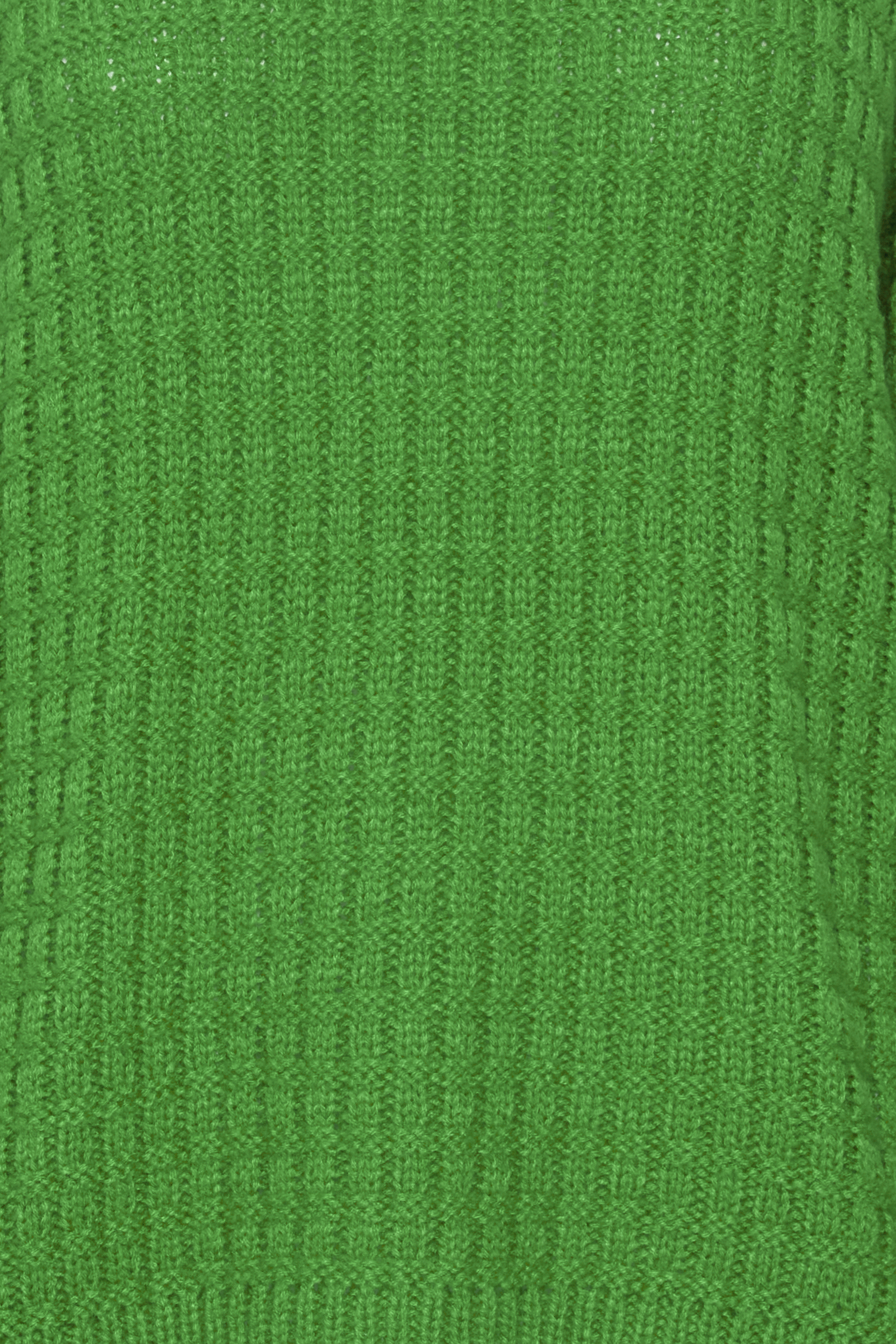 b.young b.young Gerippter Pullover Grobstrick Sweater mit Abgesetzten – Grün, Bild 2