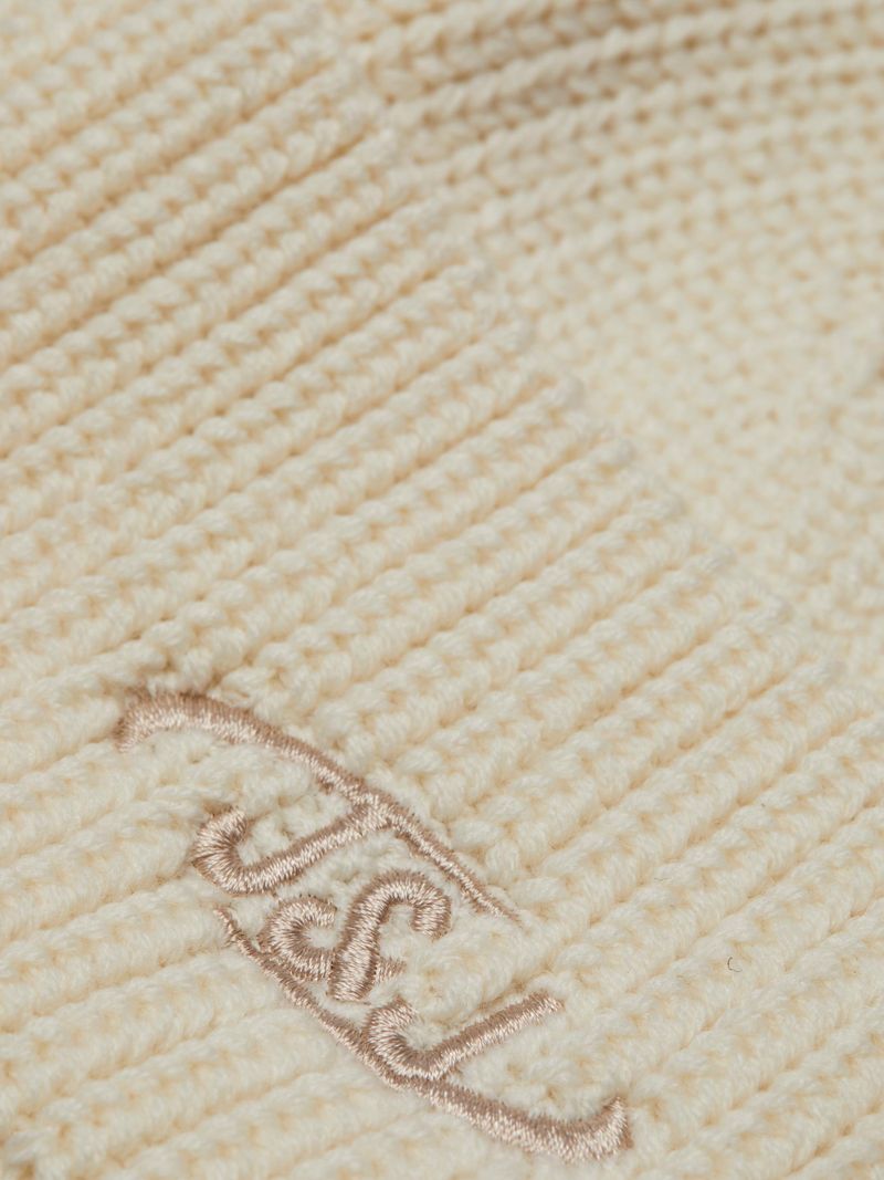 Jack & Jones JACK & JONES Gerippte Mütze Kurze Winter Beanie Kopfbedeckung – Beige, Bild 2
