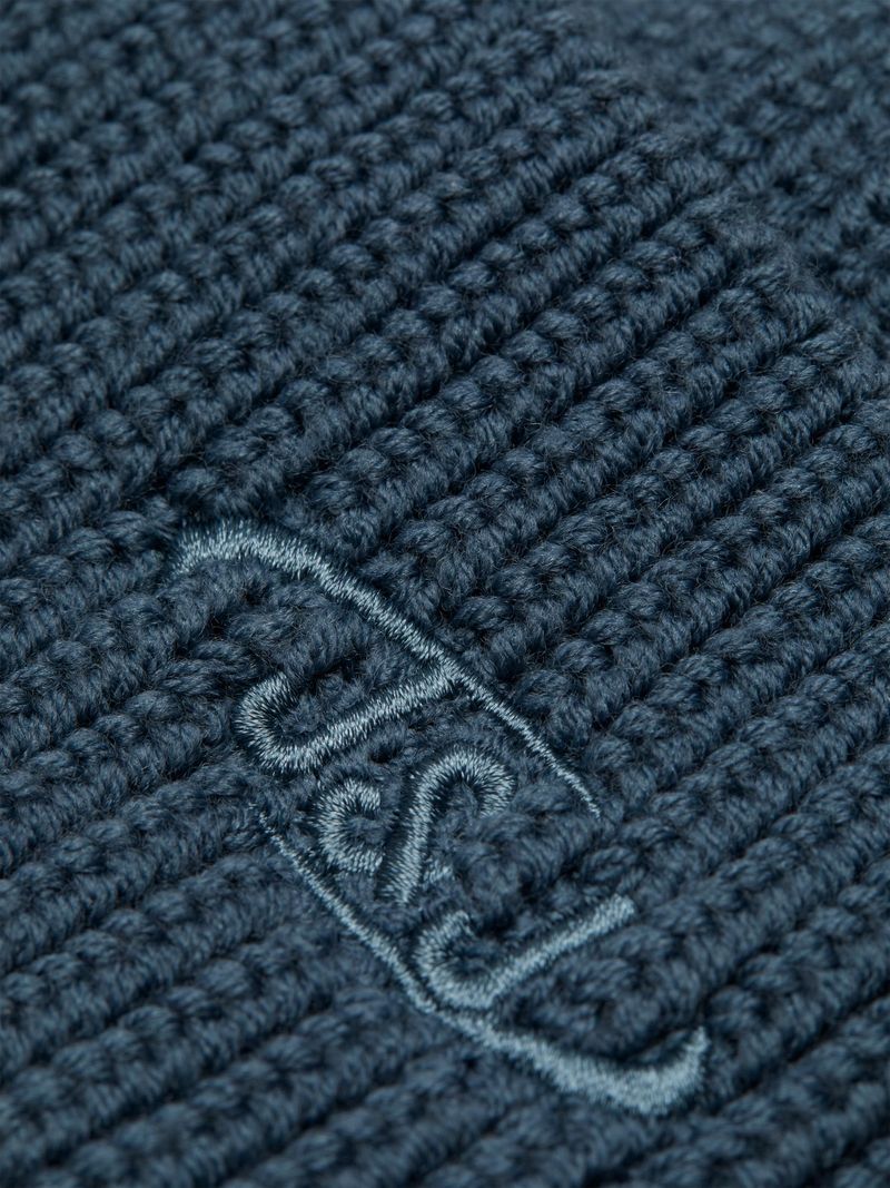 Jack & Jones JACK & JONES Gerippte Mütze Kurze Winter Beanie Kopfbedeckung – Blau, Bild 2