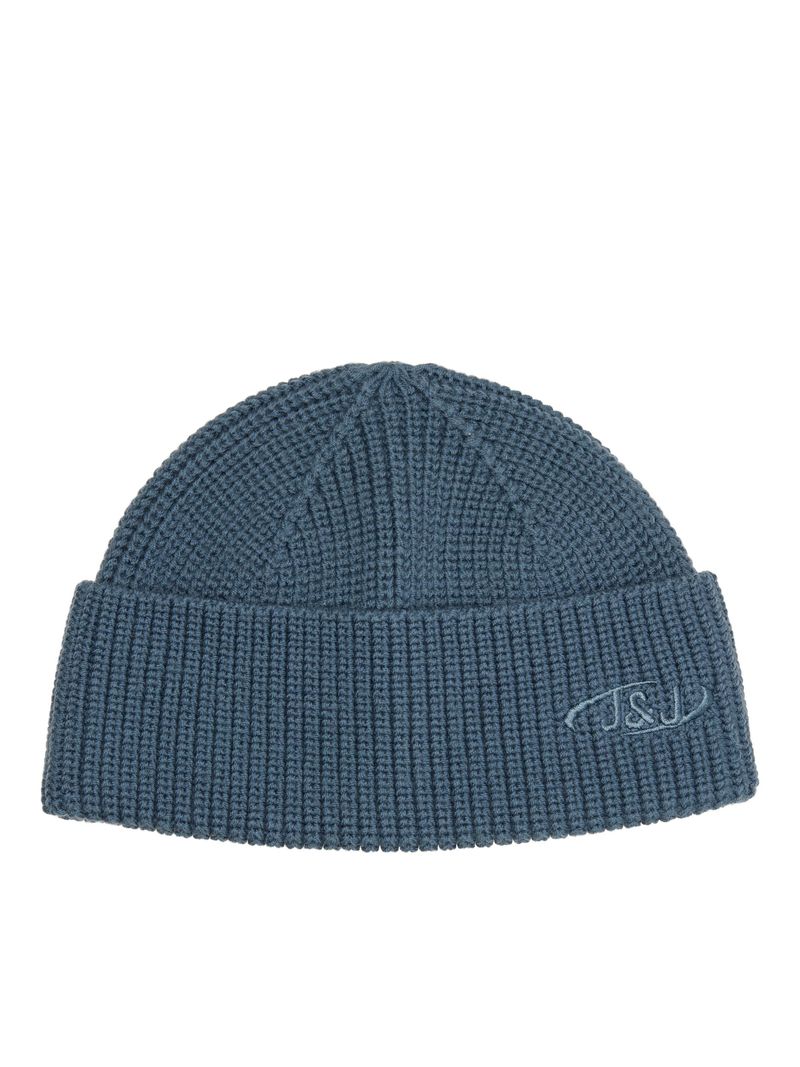 Jack & Jones JACK & JONES Gerippte Mütze Kurze Winter Beanie Kopfbedeckung – Blau, Bild 1