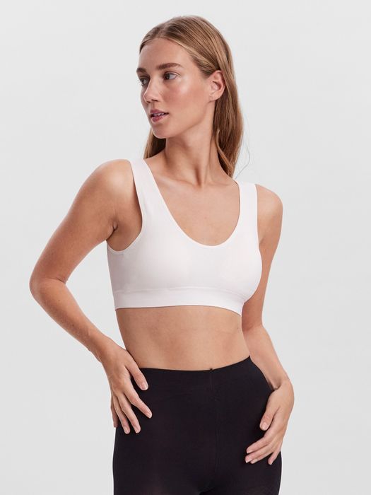 Vero Moda Bustier BH mit Cups 2-er Stück Pack ohne Bügel Ripp Soft Bra Top VMAGNES – Schwarz-Weiß, Bild 3