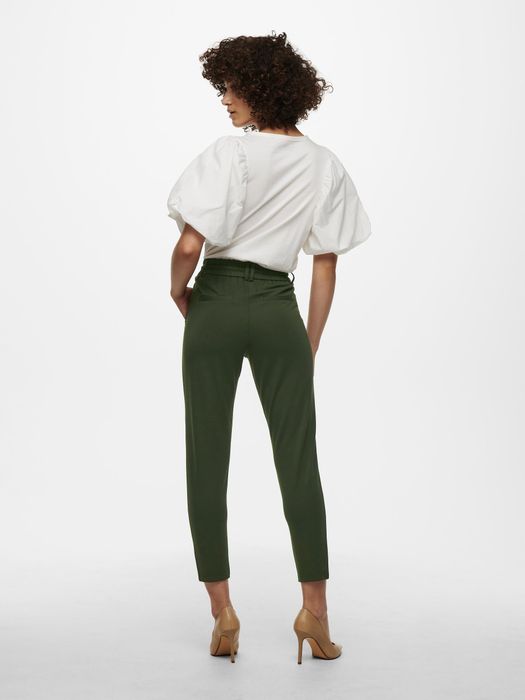 Only Elegante Stoffhose Poptrash Paperback Stretch Pants ONLPOPTRASH – Dunkelgrün, Bild 4