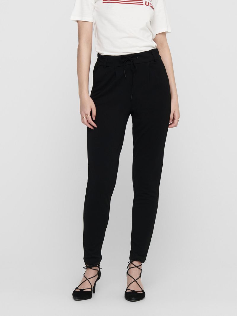 Only Elegante Stoffhose Poptrash Paperback Stretch Pants ONLPOPTRASH – Schwarz, Bild 2
