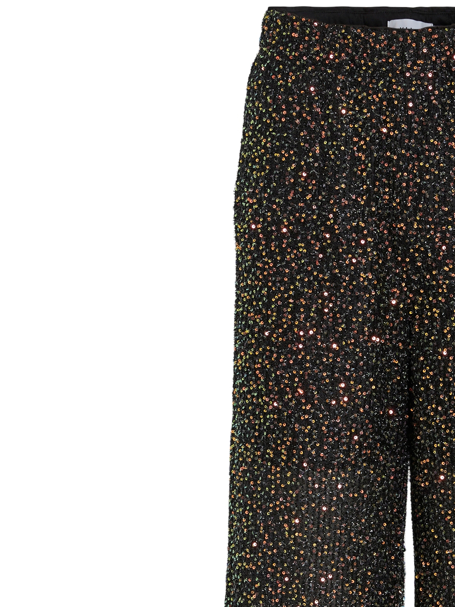 Weite Stoff Hose mit Pailletten Elegante Marlene Pants VISCARA Weite Stoff Hose mit Pailletten Elegante Marlene Pants VISCARA