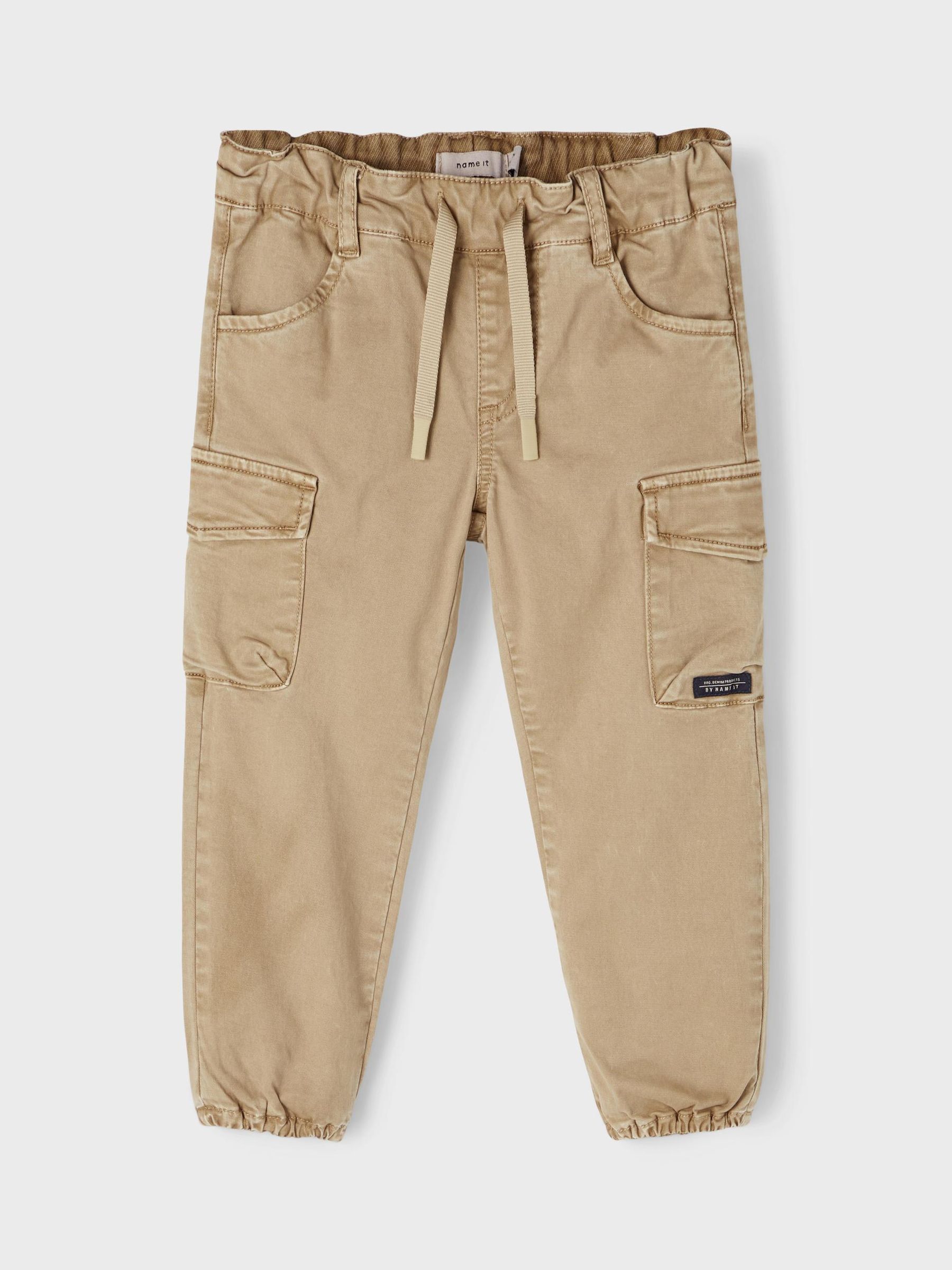 NAME-IT_NOOS2024_4094199_13212620_3.jpg Jungen Cargo Jeans Hose Twill Jogger Pants mit Gummizug NMMBEN