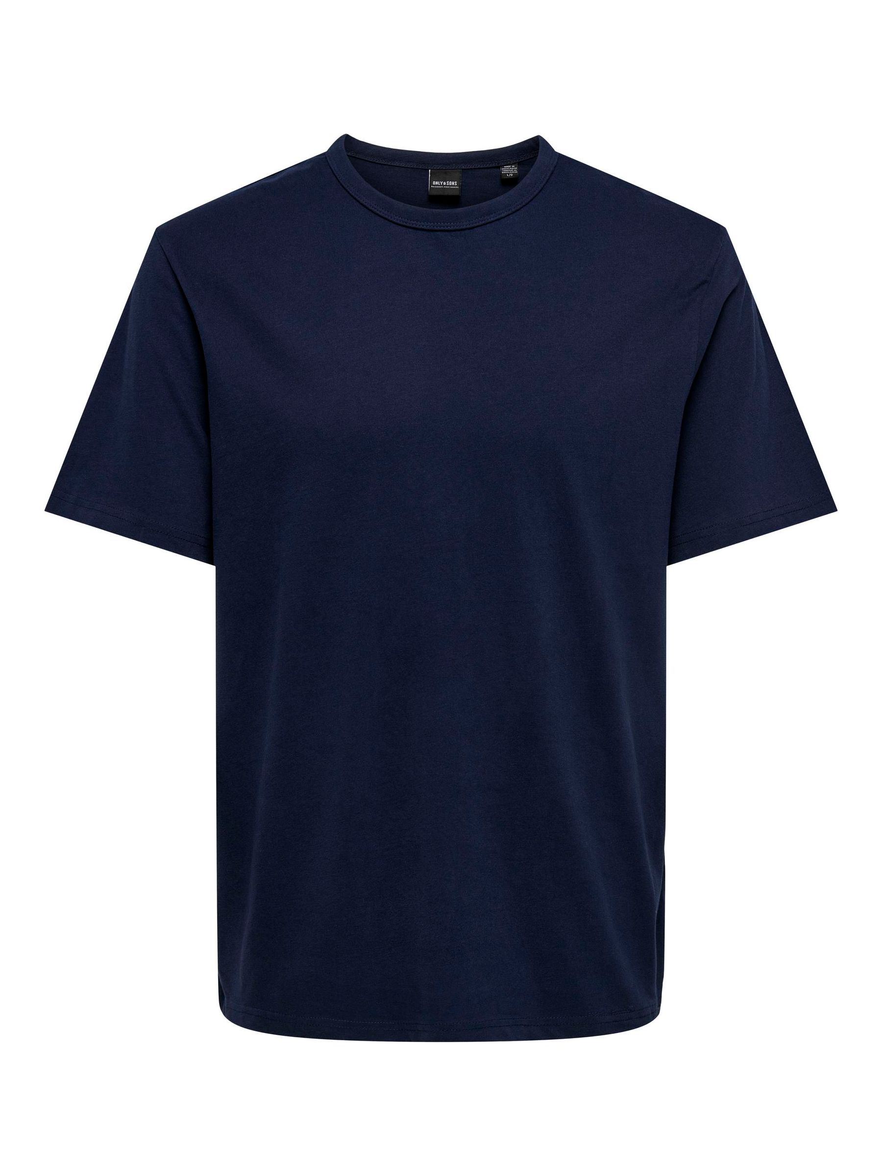 ONLY&SONS_Autumnwinter_4413242_22026726.jpg Einfarbiges Rundhals T-Shirt Basic Kurzarm Shirt ONSSMART LIFE