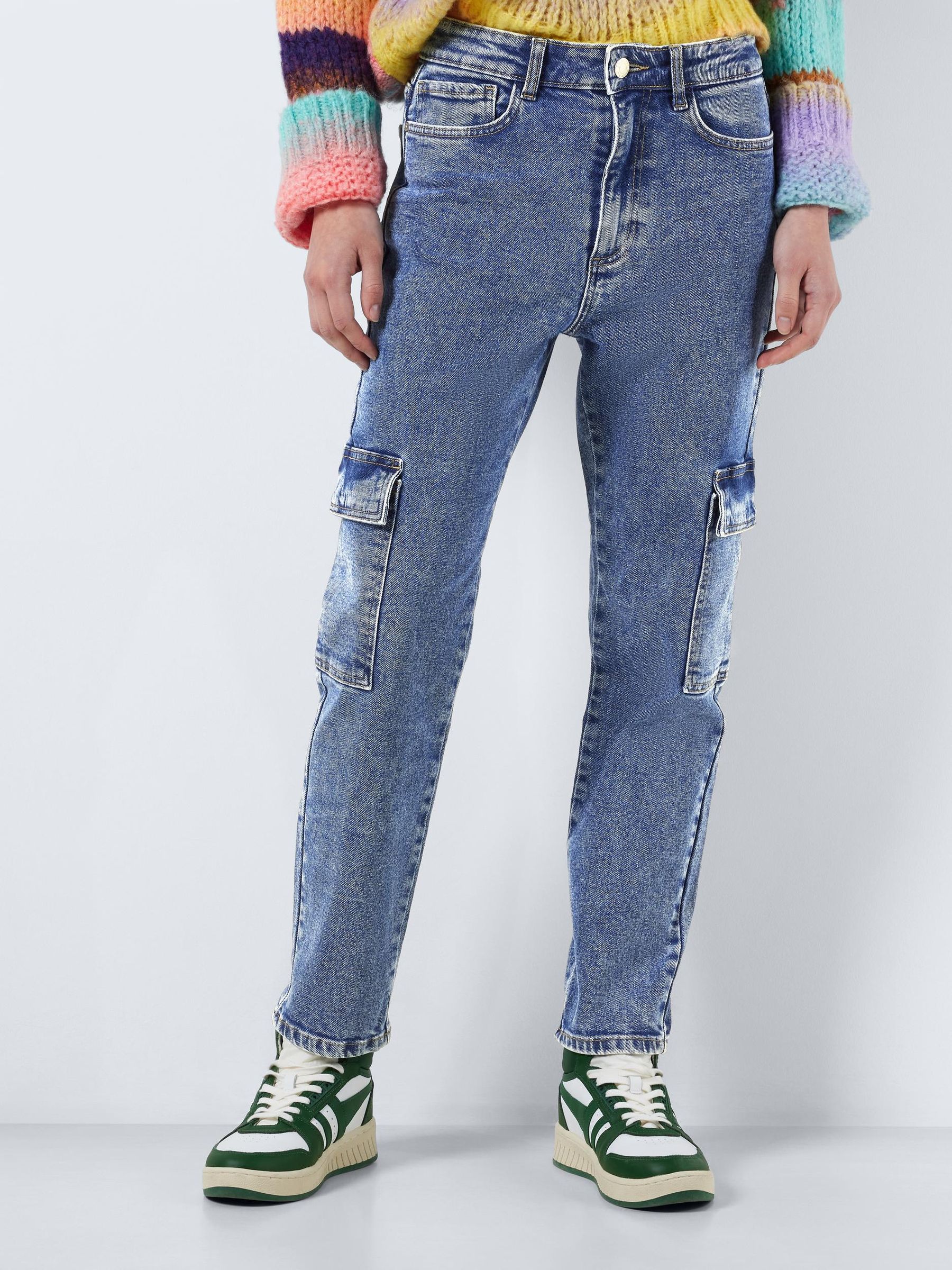 NOISY-MAY_Noos2023_4417354_27029295_3.jpg Cargo Jeans Hose Regular Fit Denim Pants