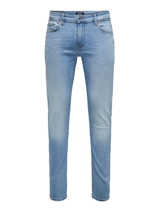 Only & Sons ONLY & SONS Stretch Denim Jeans Pants Bleached Design Hose – Hellblau, Bild 10