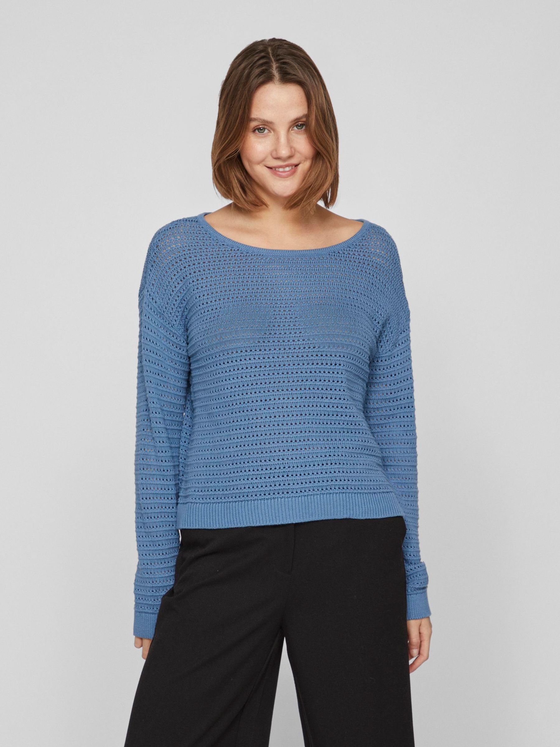 VILA_NOOS2024_4373795_14089578_3.jpg Legerer Strickpullover Langarm Sweater Shirt VIBELLISINA