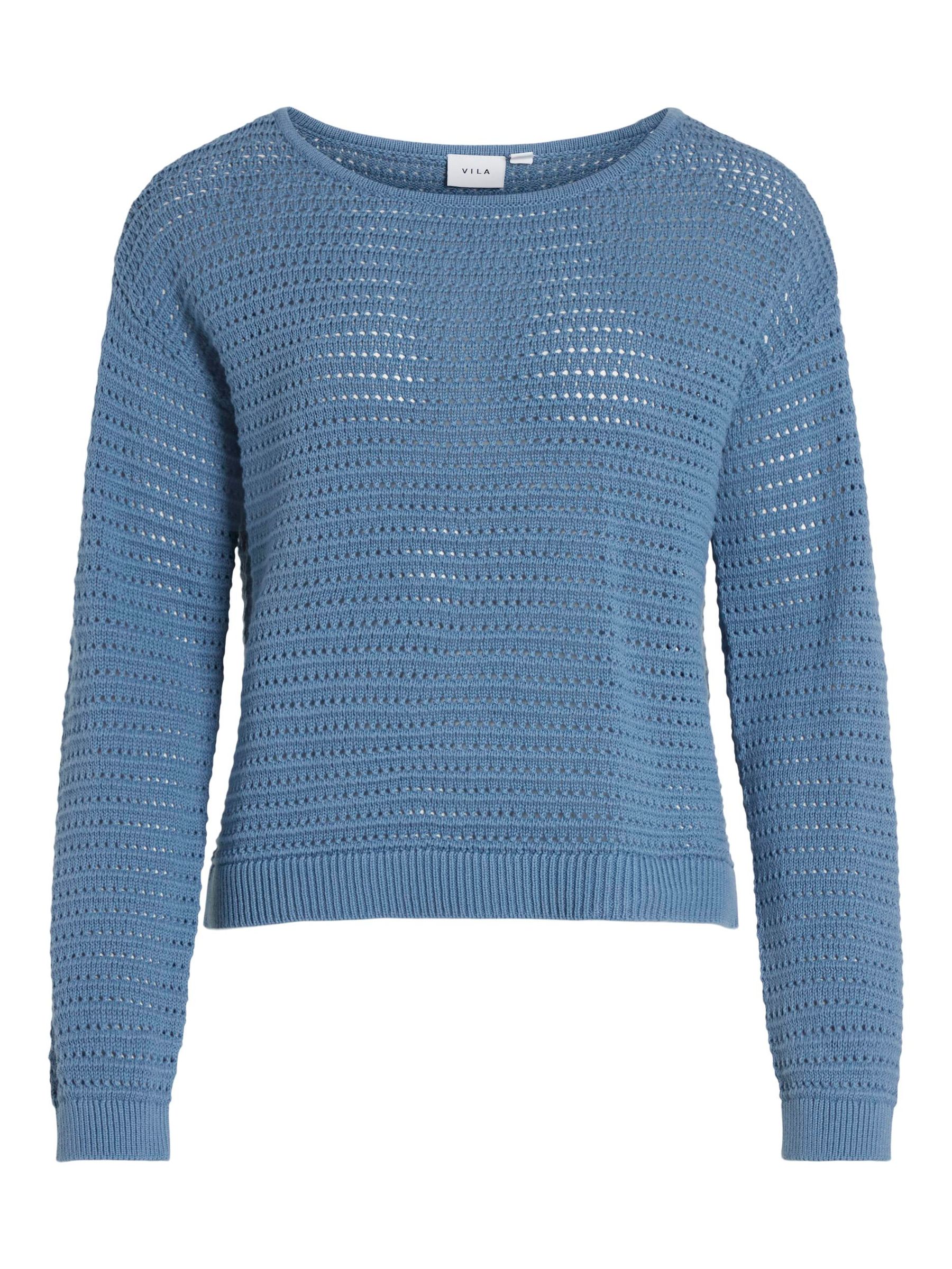 VILA_NOOS2024_4373795_14089578_copy.jpg Legerer Strickpullover Langarm Sweater Shirt VIBELLISINA