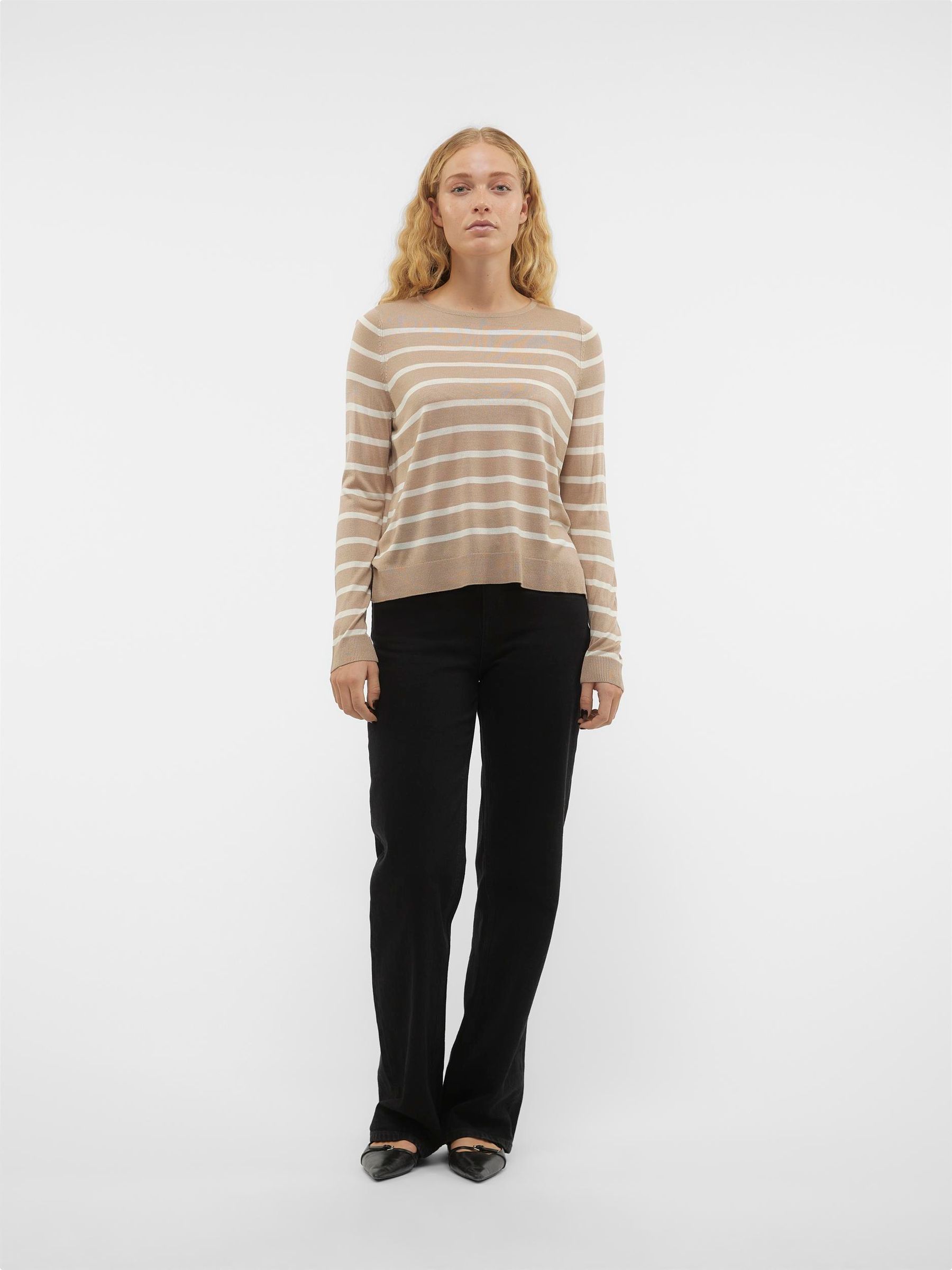 VERO-MODA_Autumnwinter_4463584_10282354_4.jpg Feinstrick Pullover Gestreift Rundhals Sweater VMNOVA