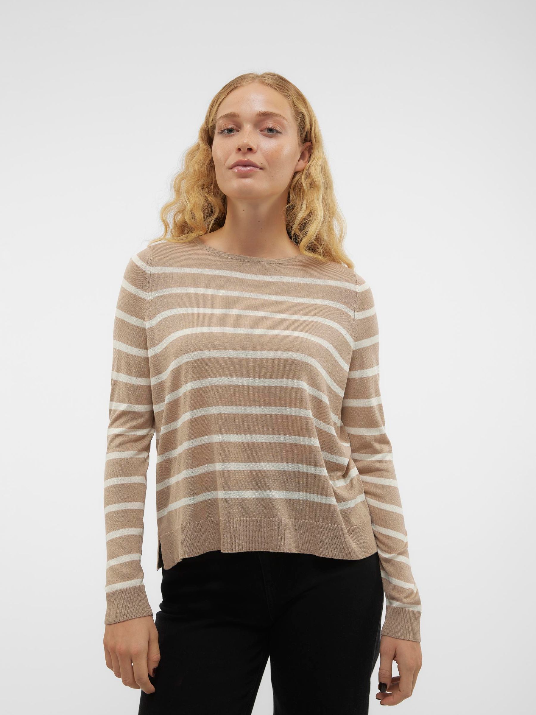 VERO-MODA_Autumnwinter_4463584_10282354_5.jpg Feinstrick Pullover Gestreift Rundhals Sweater VMNOVA