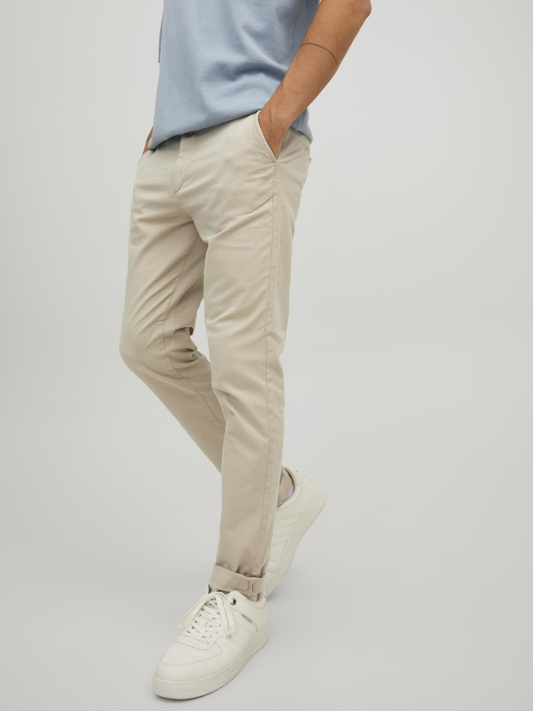 JACK&JONES_Noos2022_dune_12206198_3.jpg Elegante Chino Hose Einfarbige Business Stoffhose JPSTMARCO