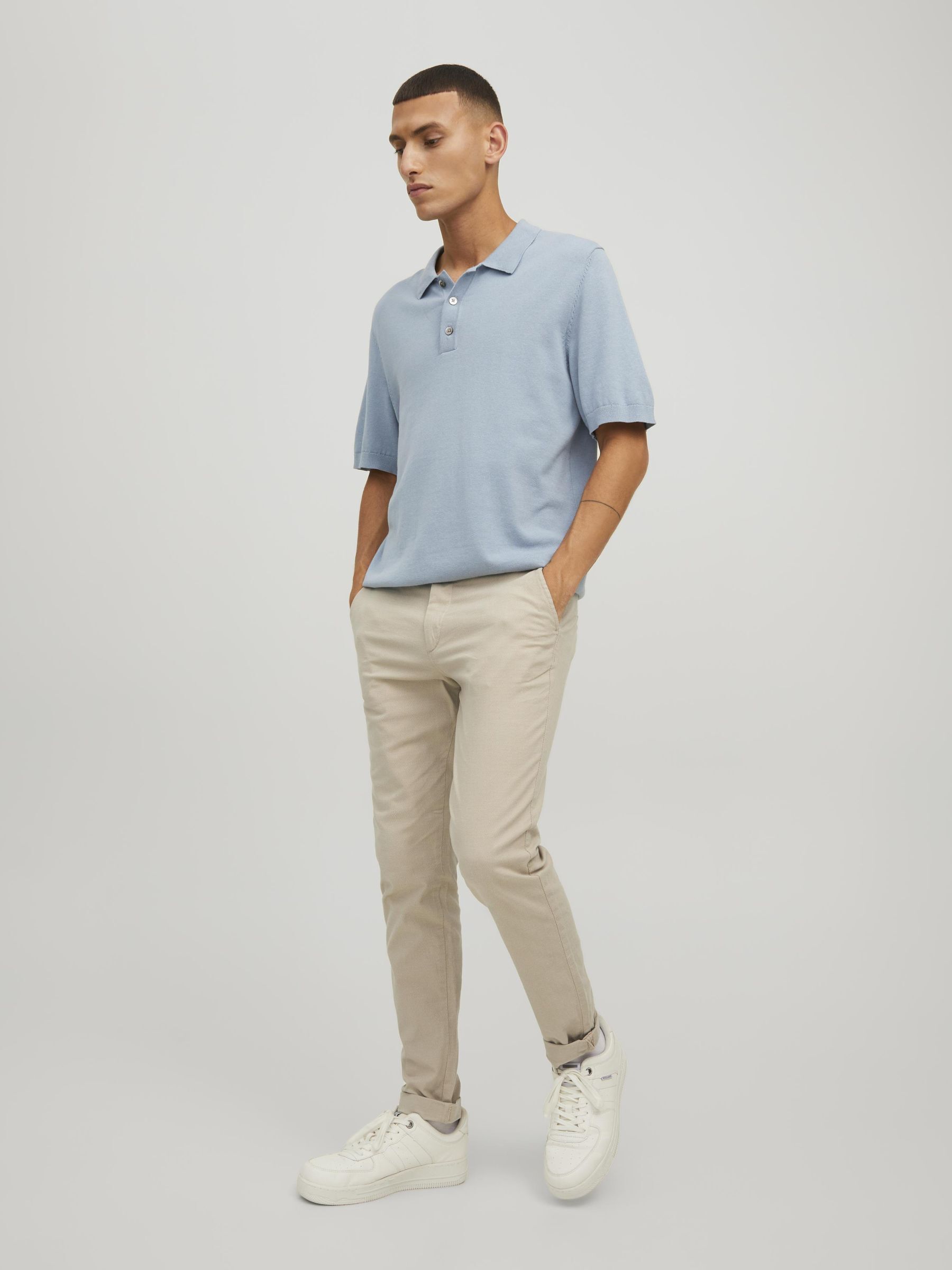 JACK&JONES_Noos2022_dune_12206198_5.jpg Elegante Chino Hose Einfarbige Business Stoffhose JPSTMARCO