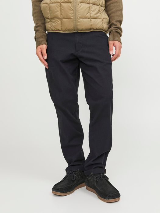 Elegante Chino Hose Einfarbige Business Stoffhose JPSTMARCO, Farbe: Dunkelblau