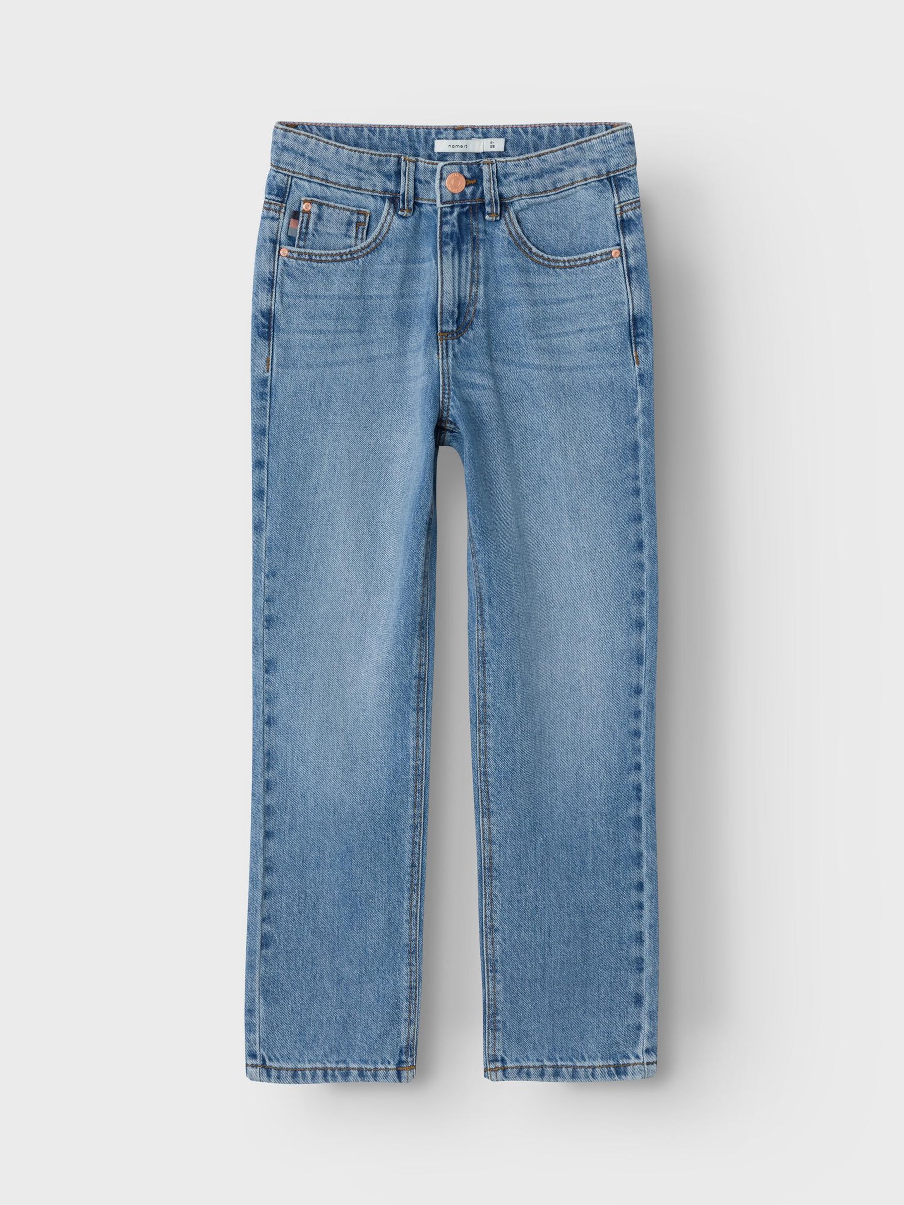 NAME-IT_SpringSummer2024_4369474_13224675_4.jpg Mädchen Jeans Straight Denim Hose Mid Waist Pants NKFROSE