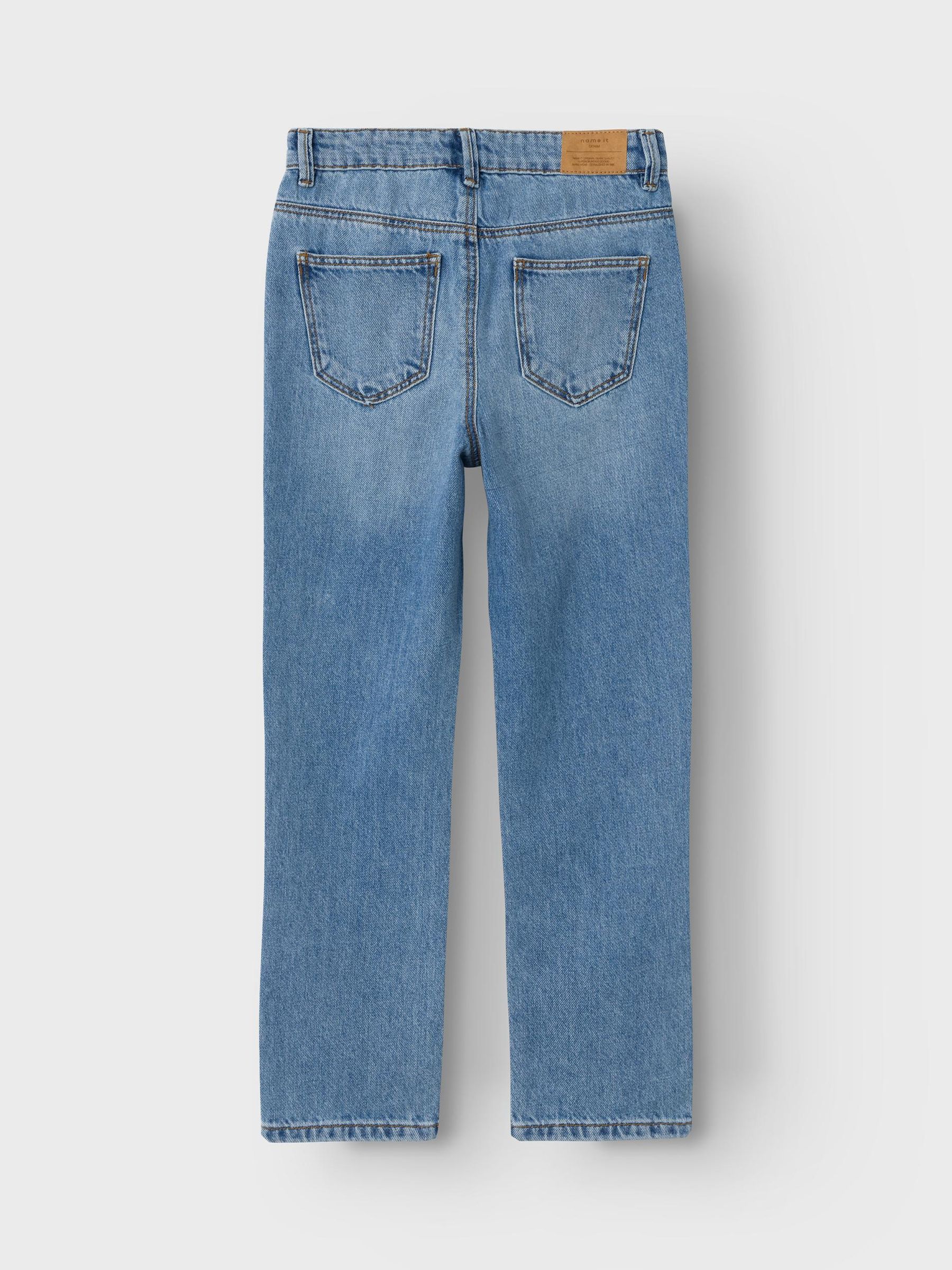 NAME-IT_SpringSummer2024_4369474_13224675_5.jpg Mädchen Jeans Straight Denim Hose Mid Waist Pants NKFROSE