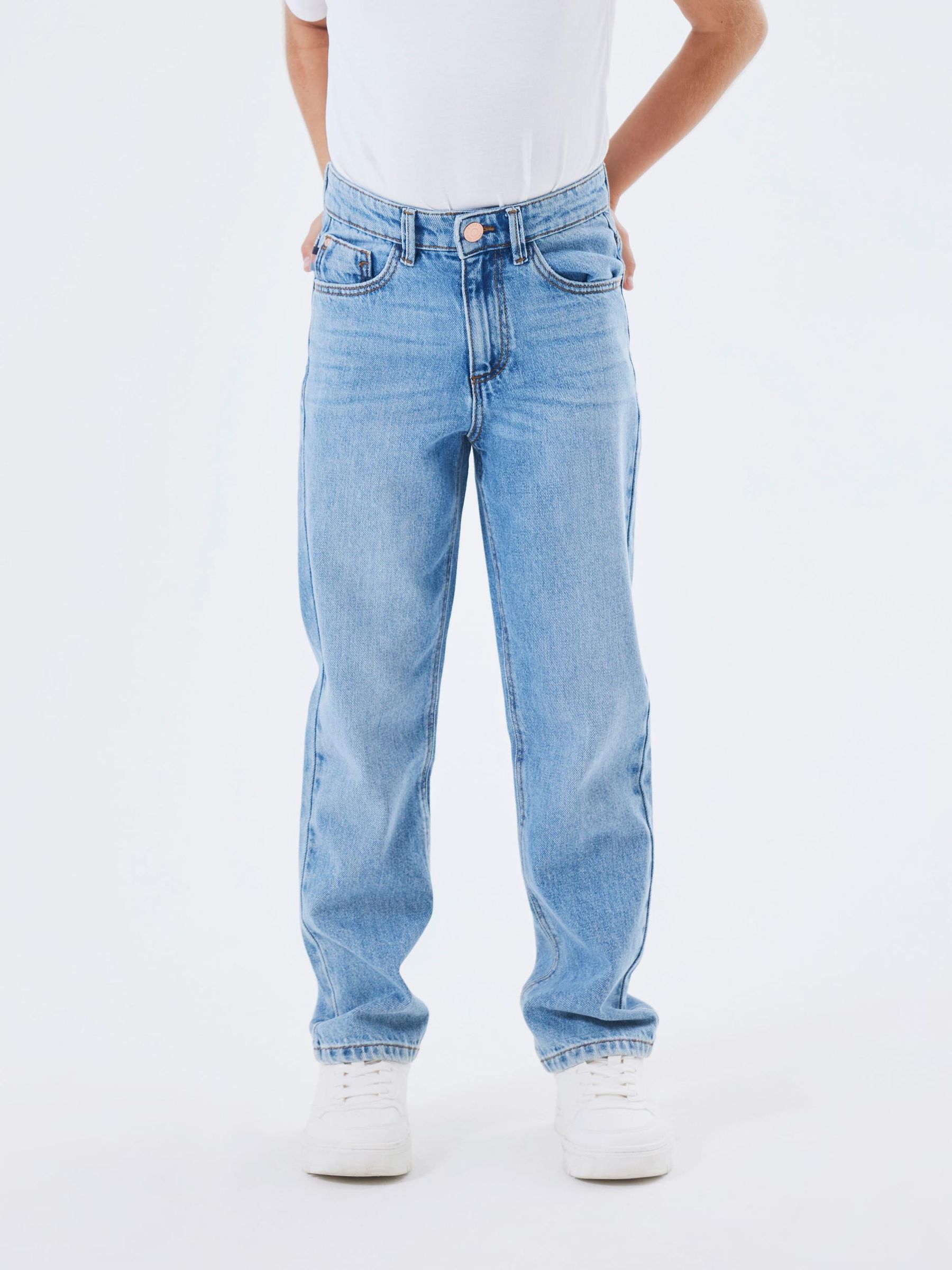 NAME-IT_SpringSummer2024_4369474_13224675_6.jpg Mädchen Jeans Straight Denim Hose Mid Waist Pants NKFROSE
