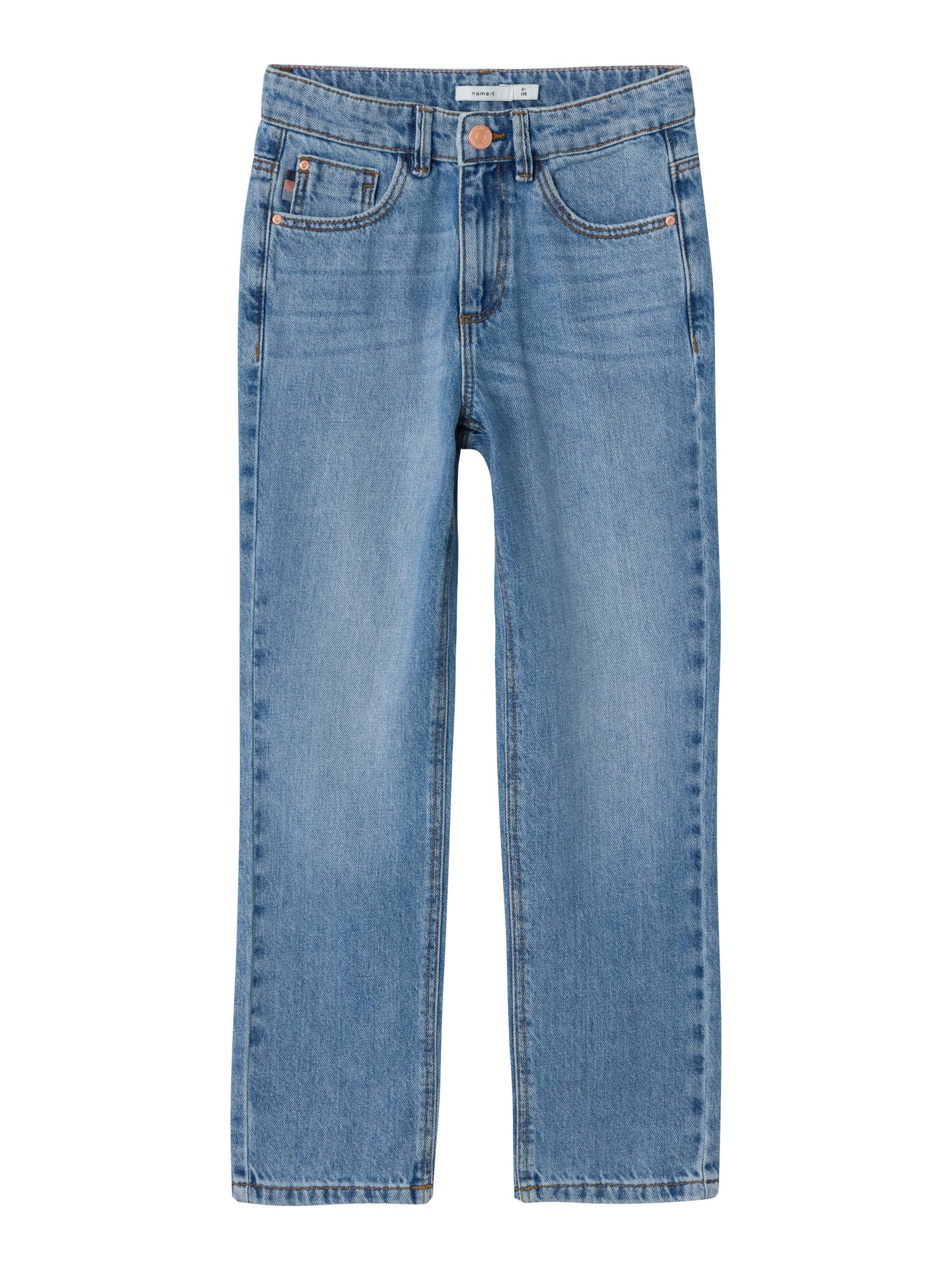 NAME-IT_SpringSummer2024_4369474_13224675.jpg Mädchen Jeans Straight Denim Hose Mid Waist Pants NKFROSE