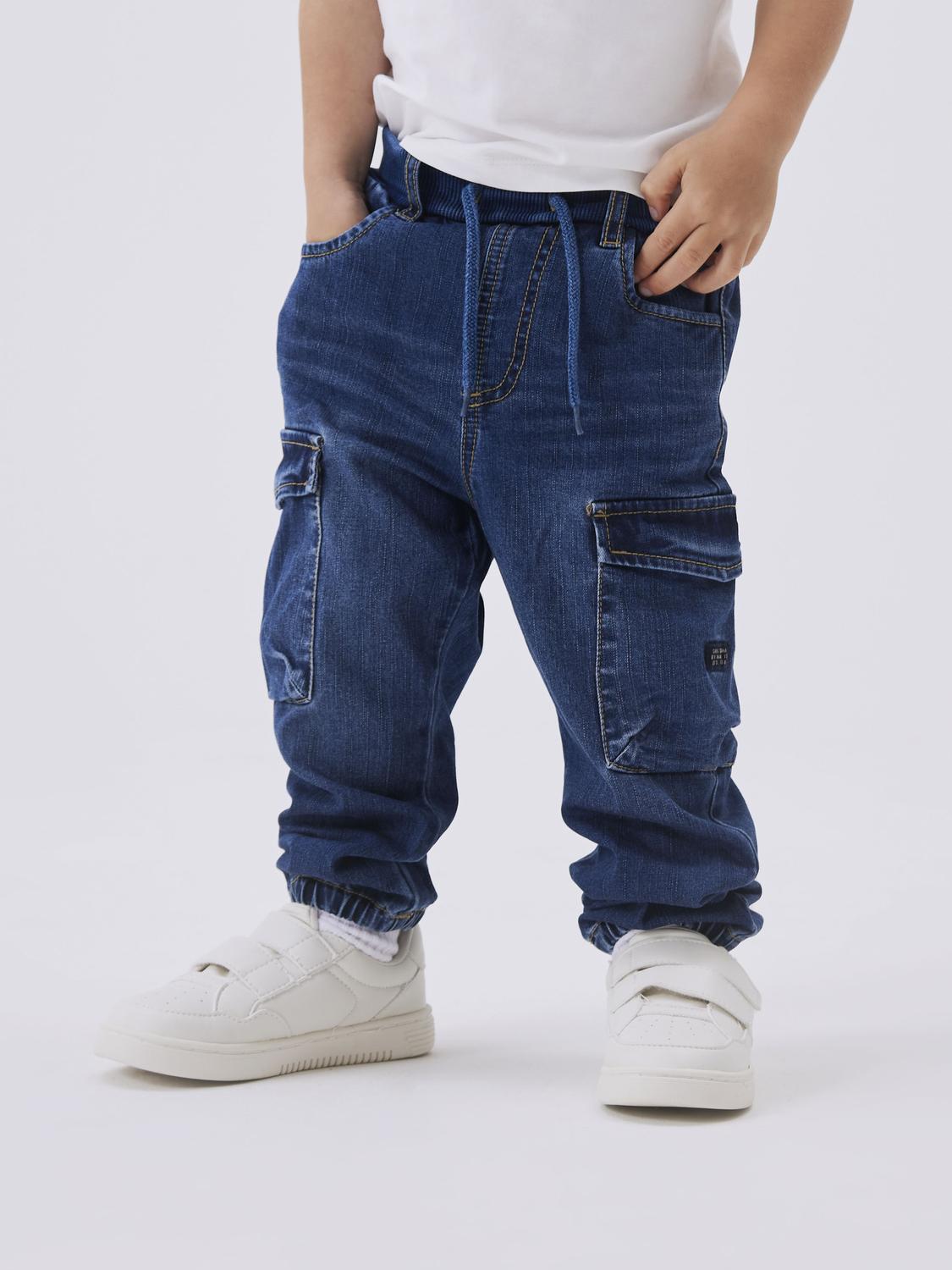 NAME-IT_All-year_4487484_13224943_5.jpg Bequeme Baggy Jeans Cargo Hose Stretch Denim Jogger Pants NMMBEN