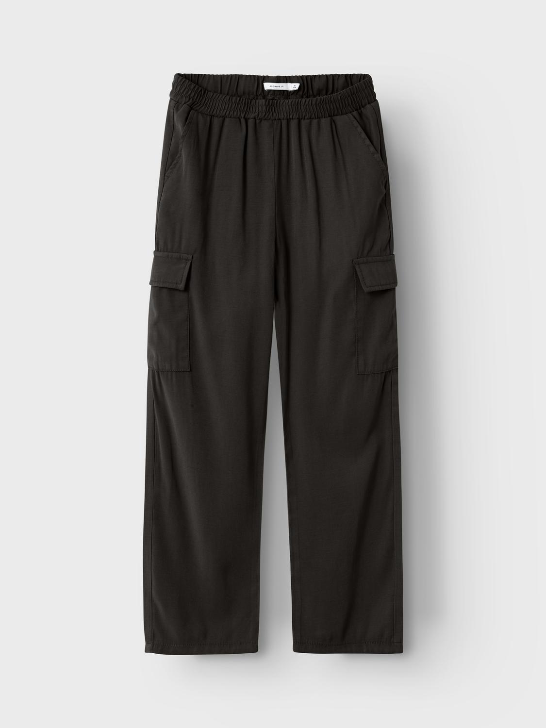 NAME-IT_NOOS2024_4278409_13218228_2.jpg Bequeme Mädchen Cargo Hose Stretch Denim Baggy Pants NKFBELLA
