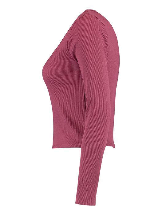 HaILYS HaILYS Shirt 2er-Set Figurbetont Rippoptik Langarm – Rosa, Bild 3