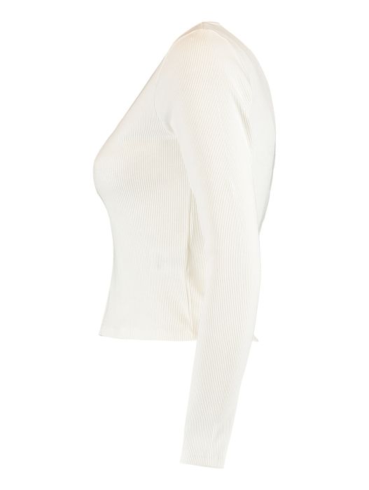 HaILYS HaILYS Shirt 2er-Set Figurbetont Rippoptik Langarm – Weiß-Rosa, Bild 3