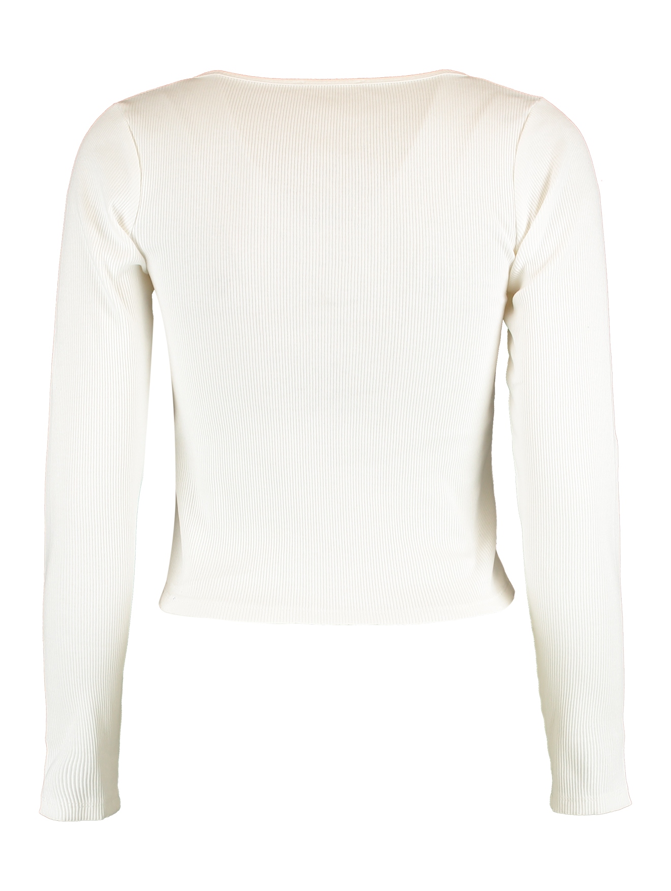 HaILYS HaILYS Shirt 2er-Set Figurbetont Rippoptik Langarm – Weiß-Rosa, Bild 2