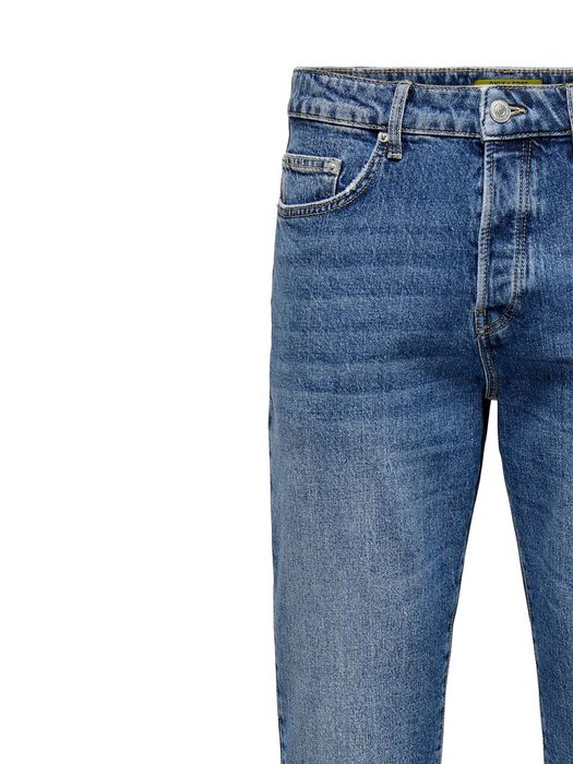Only & Sons ONLY & SONS Denim Jeans 5-Pocket Style Hose Verkürzt mit – Blau, Bild 3
