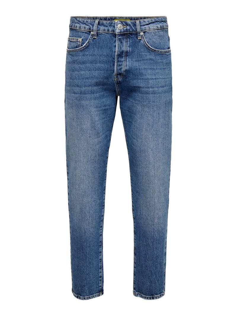 Only & Sons ONLY & SONS Denim Jeans 5-Pocket Style Hose Verkürzt mit – Blau, Bild 1