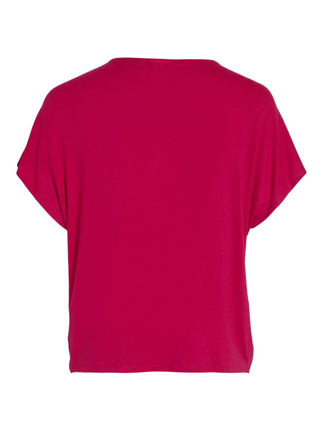 VILA_NOOS2024_4468480_14089239_2.jpg Satin Bluse Glänzendes Kurzarm Shirt Top Oberteil VIELLETTE