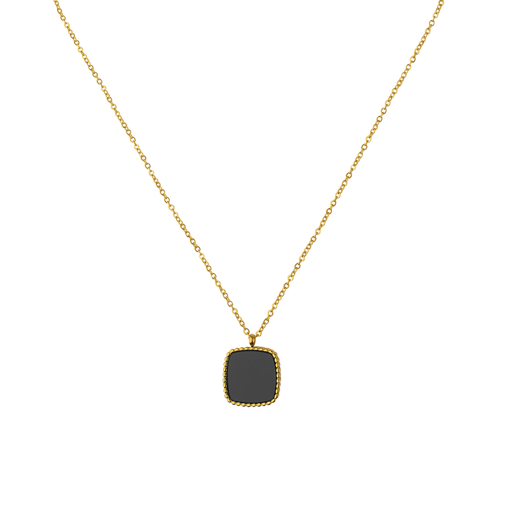 Halskette mit Medaillon Anhänger Modeschmuck aus Edelstahl Halskette mit Medaillon Anhänger Modeschmuck aus Edelstahl