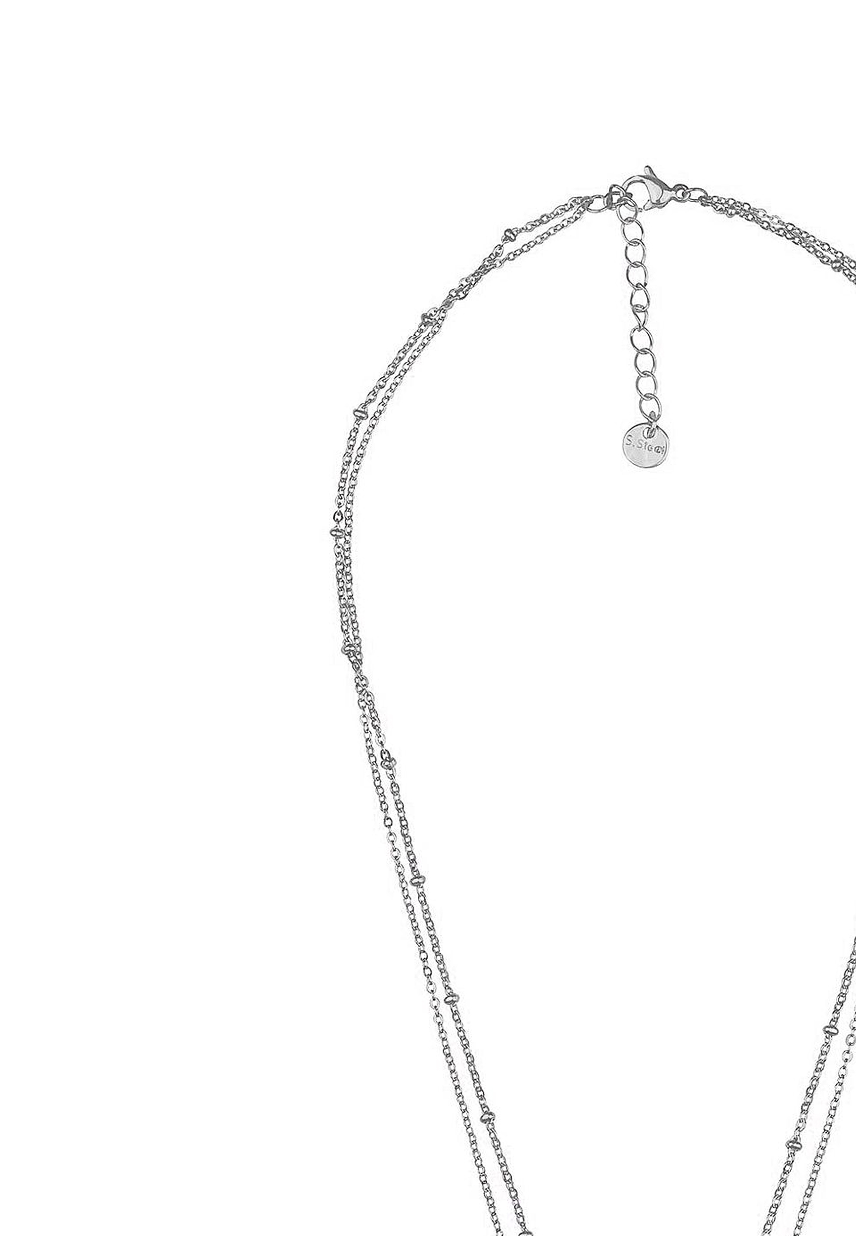 Layering Halskette mit Perlmutt Anhänger aus Edelstahl Layering Halskette mit Perlmutt Anhänger aus Edelstahl