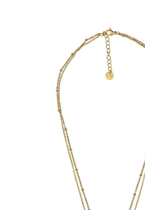 Anely Layering Halskette mit Perlmutt Anhänger aus Edelstahl – Gold, Bild 3